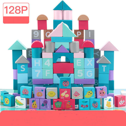 Children's Building Block Toys 1-2 Years Old Girl Baby 3-6 Years Old Baby Ppuzzle Boy Wood