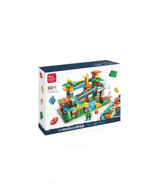 Fei Le Is Compatible With Lego Knock On The Piano Ball Slide, Large-particle Building Blocks, Children's Assembling Puzzle Early Education