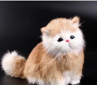 Simulation Animal Model Cat Plush Children's Toy Toy Doll