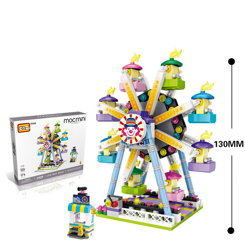 LOZ Building Blocks Mini Small Particle Building Blocks Children Educational Toys Diy Playground Ferris Wheel Inserting Building Blocks