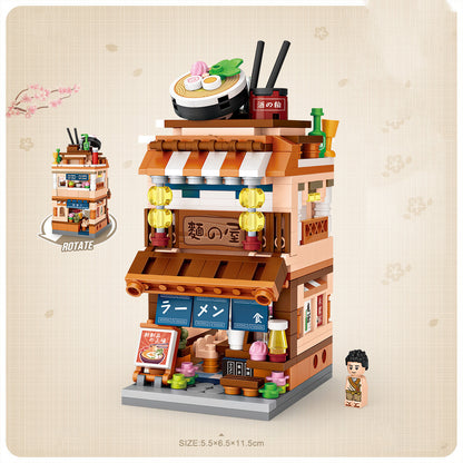 LOZ1653 Hot Spring House New Product Street View Small Particle Building Blocks Mini Children's Toy Building Block Toy Company Gift