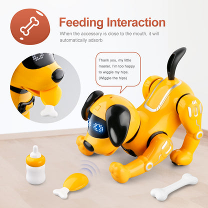 Perro Robot con Control remoto inteligente para niños, juguete educativo para edades tempranas, rompecabezas de interacción entre padres e hijos, mascota electrónica, regalo para chico