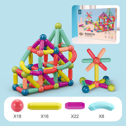 Big Size DIY Magnetic Construction Set Early Learning Constructor Variety Magnetic Rod Building Blocks For Children Toys Gift