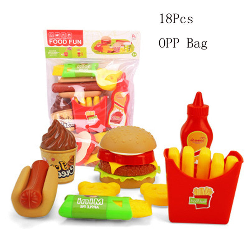 Simulation Hamburger Fries Children's Play House Simulation Food Toy