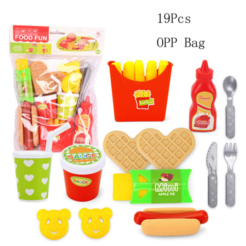 Simulation Hamburger Fries Children's Play House Simulation Food Toy