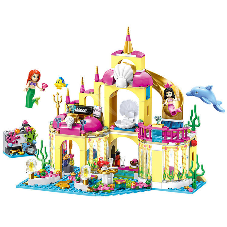 Mermaid Princess Underwater Palace Building Block Castle kids Toy