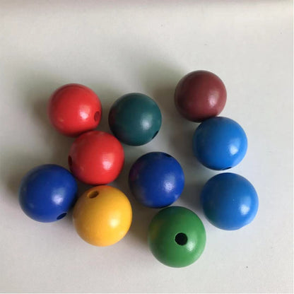 Rainbow Petal Wooden Ball Track Toy