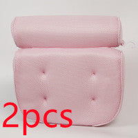 6 suction cups bath pillow 3D net bathtub pillow