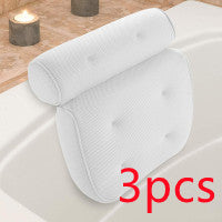 6 suction cups bath pillow 3D net bathtub pillow