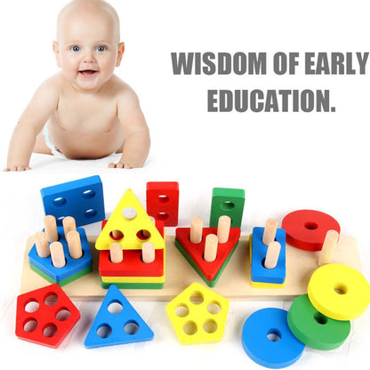 Baby Geometric Intelligence Board Shape Matching Building Block Toy