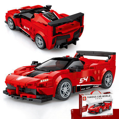 Sports Car Series Assembling Building Blocks Boy Small Particles Assembling Toy Gift