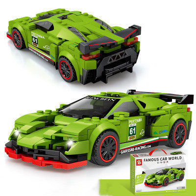 Sports Car Series Assembling Building Blocks Boy Small Particles Assembling Toy Gift