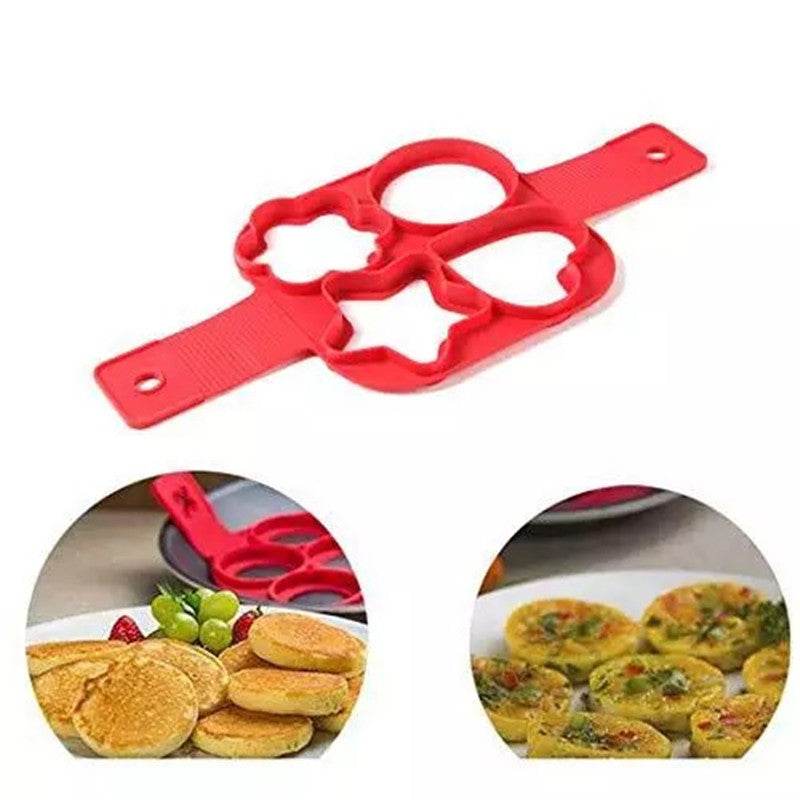 Silicone Non Stick Fantastic Egg Pancake Maker Ring Kitchen Baking Omelet Molds Flip Cooker Egg Ring Mold - Here2Save