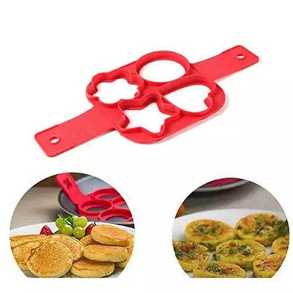 Silicone Non Stick Fantastic Egg Pancake Maker Ring Kitchen Baking Omelet Molds Flip Cooker Egg Ring Mold - Here2Save