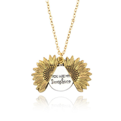 You Are My Sunshine Sunflower Necklace Women Men - Here2Save