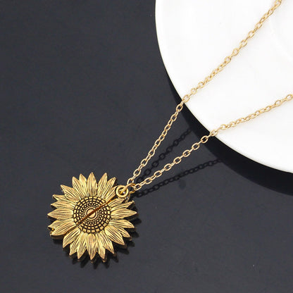 You Are My Sunshine Sunflower Necklace Women Men - Here2Save