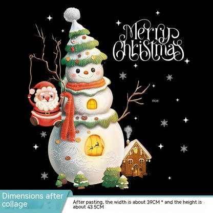 Christmas Glazing Plate Glass Self-adhesive Stickers