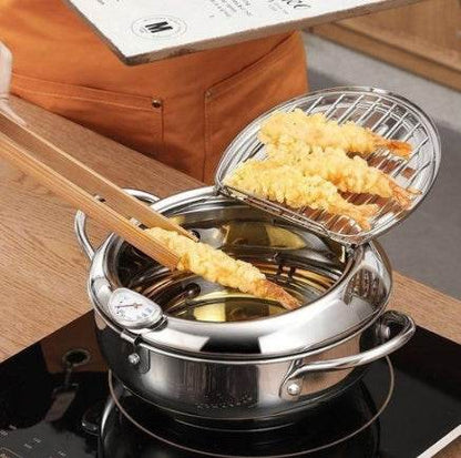 Stainless Steel Telescopic Folding Basket Frying Basket French Fries Degreasing Kitchen Tool - Here2Save