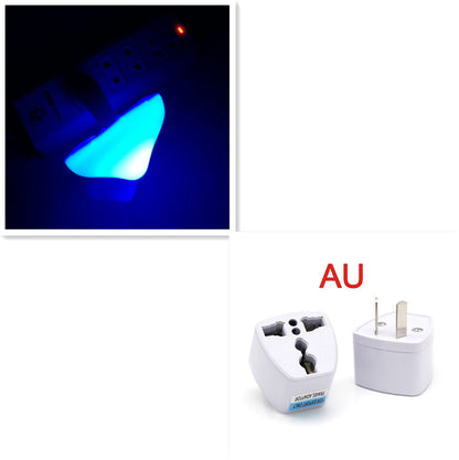 Luz LED nocturna con forma de seta, lámpara con enchufe para UE y EE. UU., luz blanca cálida, Sensor de control, luz para dormitorio, decoración del hogar