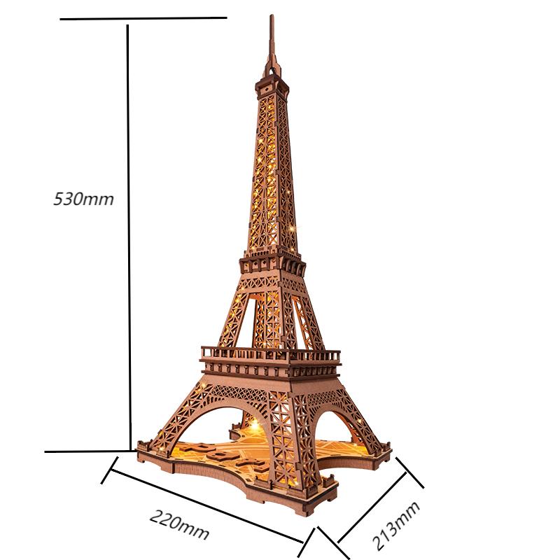 Rolife La Noche De La Torre Eiffel Rompecabezas Grande De Madera Con 4 Espectáculos De Luces Para Regalo