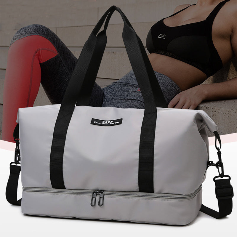 Bolso de viaje de gran capacidad con compartimento para zapatos, portátil, deportivo, gimnasio, Fitness, bolso de hombro impermeable, bolso de noche para fin de semana para mujer