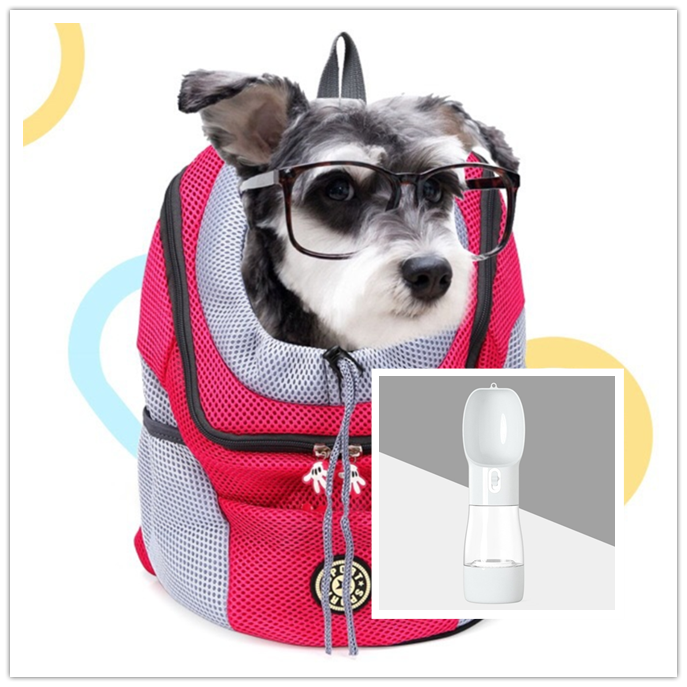 Pet Dog Carrier Carrier For Dogs Backpack Out Double Shoulder Portable Travel Outdoor Carrier Bag Mesh - Here2Save