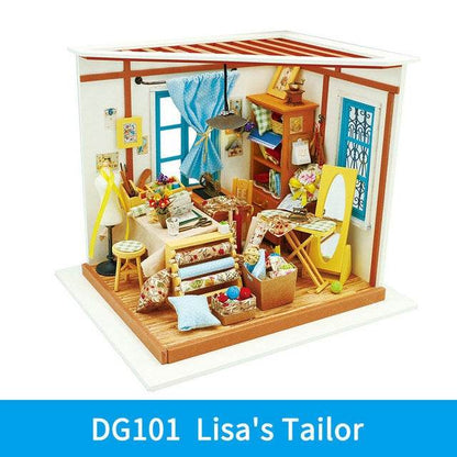 Robotime DIY Wooden Miniature Dollhouse 1 24 Handmade Doll House Model Building Kits Toys For Children Adult Drop Shipping - Here2Save