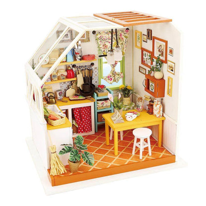 Robotime DIY Wooden Miniature Dollhouse 1 24 Handmade Doll House Model Building Kits Toys For Children Adult Drop Shipping - Here2Save