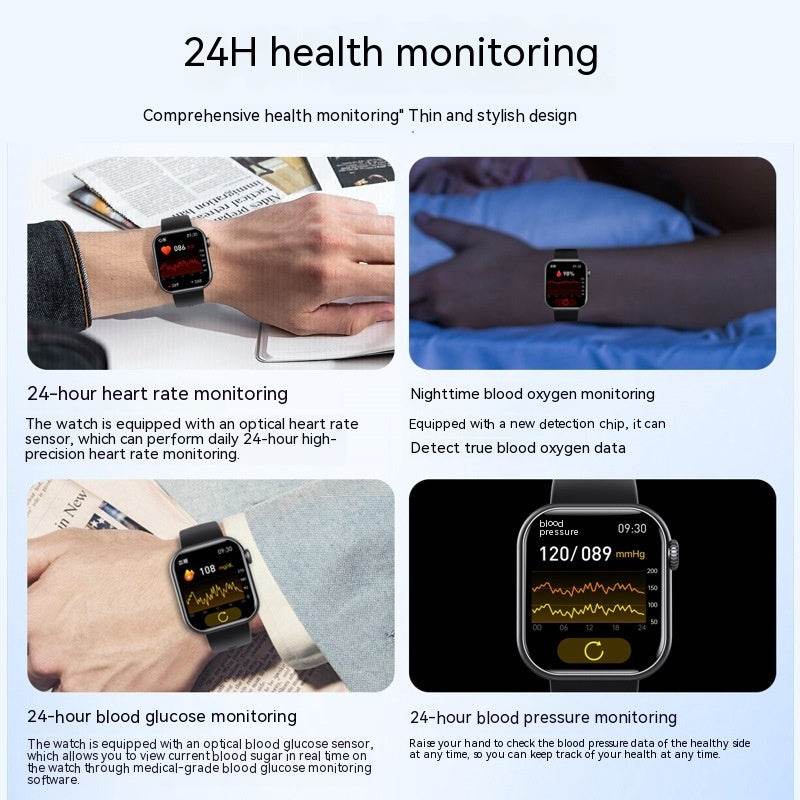 Smart Watch Bluetooth Calling Heart Rate Body Temperature Voice Assistant Smart Bracelet Sports Watch - Here2Save