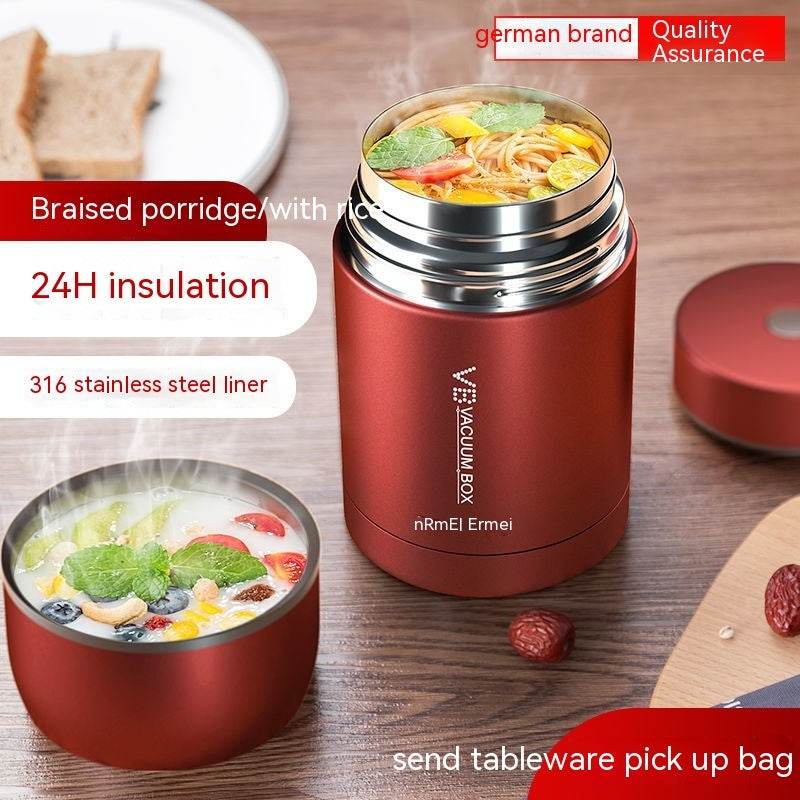 Stainless Steel Extra Long Insulation Lunch Box Bucket Simple - Here2Save