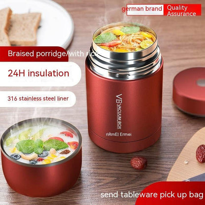 Stainless Steel Extra Long Insulation Lunch Box Bucket Simple - Here2Save