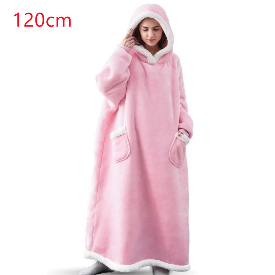 Winter TV Hoodie Blanket Winter Warm Home Clothes Women Men Oversized Pullover With Pockets - Here2Save