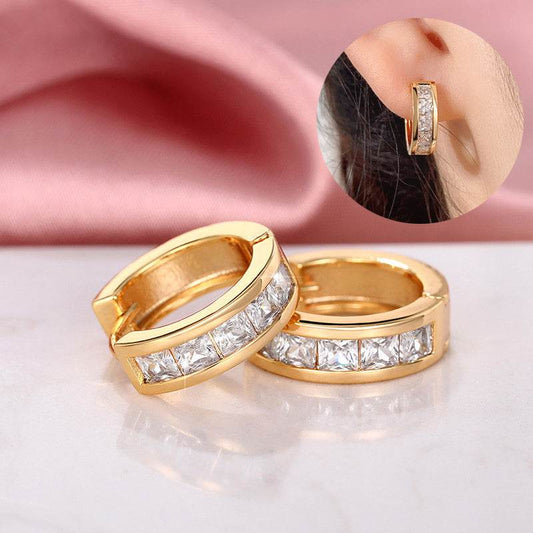 Temperament Wild Fashion Men And Women Square Simple Earrings - Here2Save