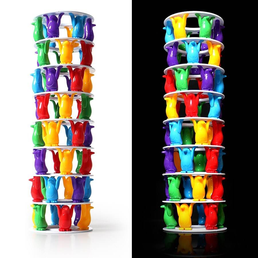 Penguin Tower Collapse Desktop Game Balance Toy Challenge Tower - Here2Save