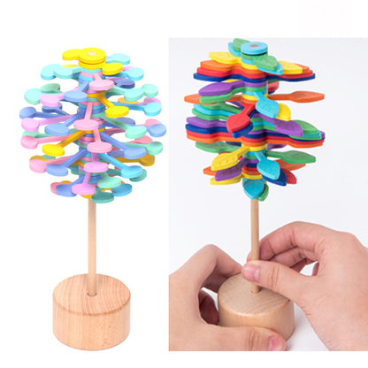 Solid Wooden Rotating Lollipop Fischer Series Creative Ornaments Decompression Toys Decompression Artifact Gyro