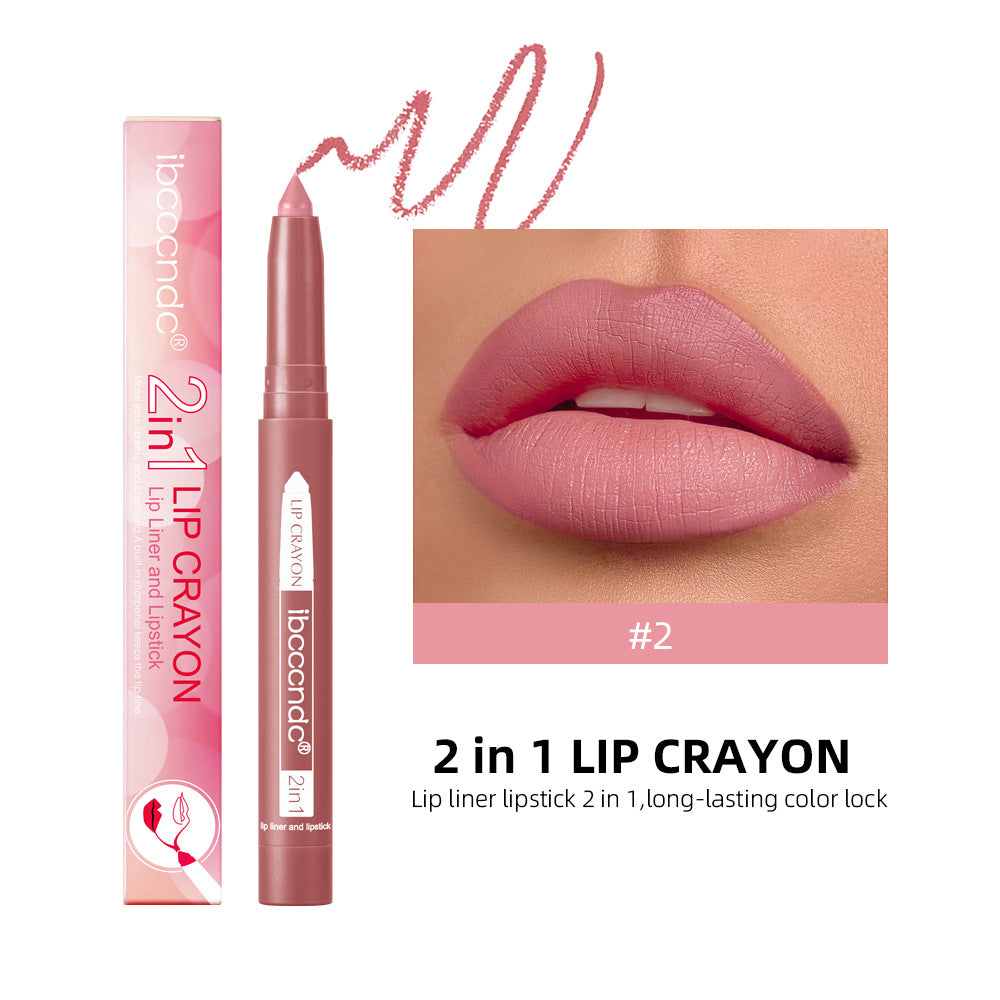 Two-in-one Lip Liner Long Lasting Waterproof Matte