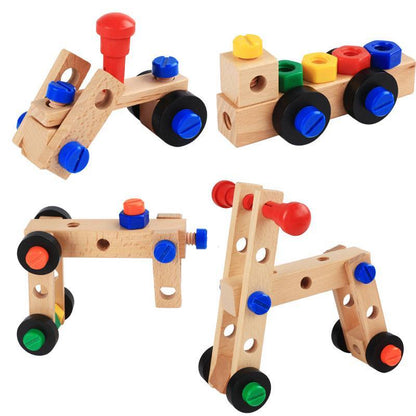 Wooden children's disassembly toy Luban chair