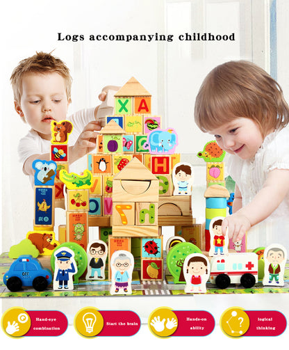 Children's solid wood toy