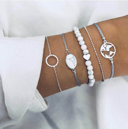 Love Map Bracelet Bracelet Set - Here2Save