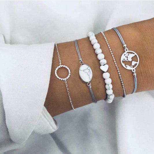 Love Map Bracelet Bracelet Set - Here2Save