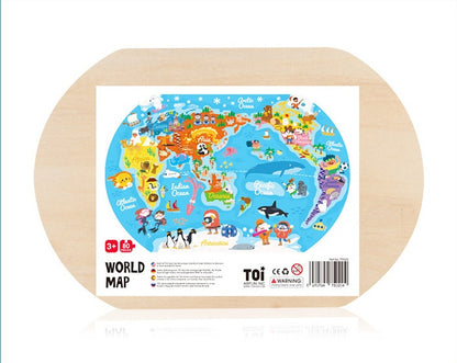 World Map Wooden Puzzle