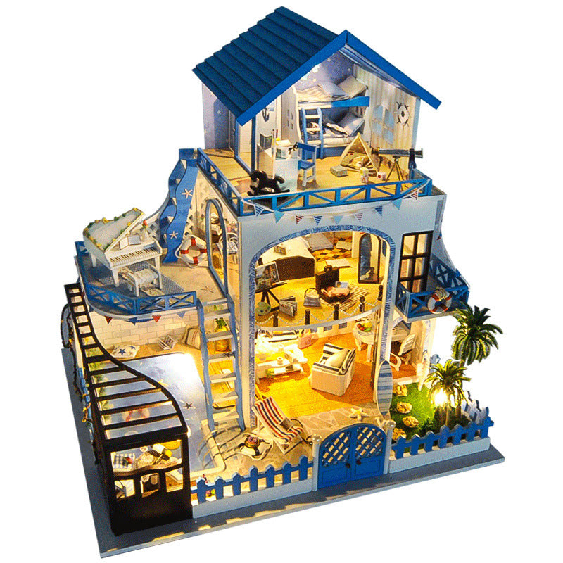 Re-encounter The Sea Of Love Villa Model Small House Hand-assembled Model