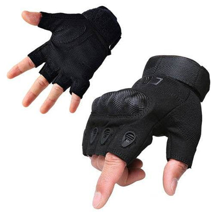 Tactical Gloves Army Military Men Gym Fitness Riding Half Finger Rubber Knuckle Protective Gear Male Tactical Gloves - Here2Save