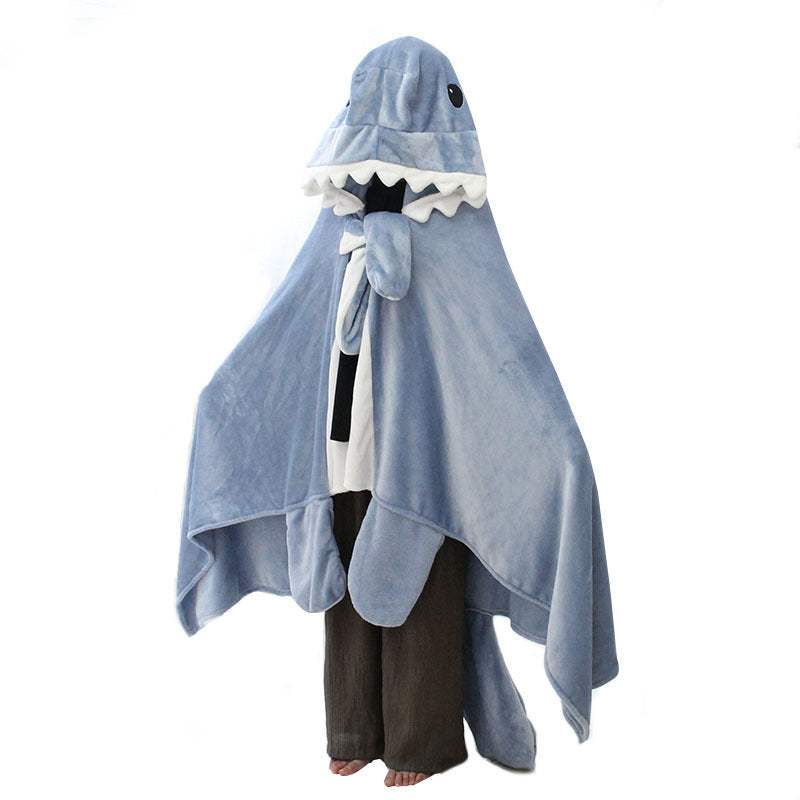 Cute Shark Sleeping Bag Shawl Cape Home