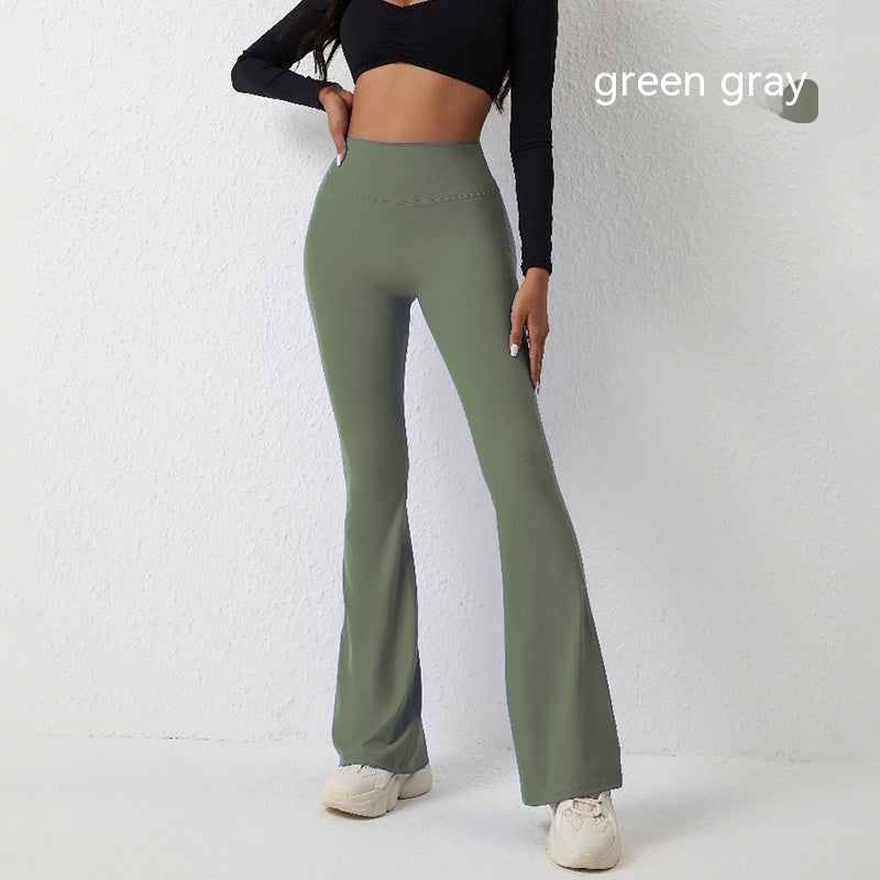 Bell-bottom TrousersWomen's Yoga High Waist Pants Leggings Wide Leg Fitness Pants