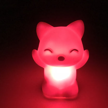 Hot Sale LED Fox Night Light Home Bedroom Desktop 7 Changing Colors Lovely Fox Shape LED Night Light Decoration Bedside Lamp