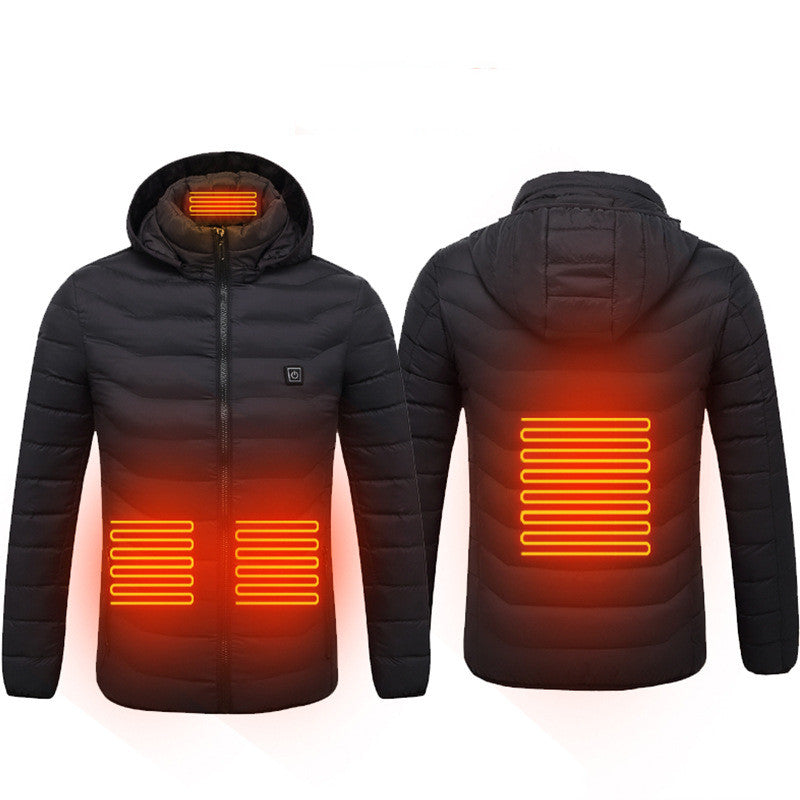 New Heated Jacket Coat USB Electric Jacket Cotton Coat Heater Thermal Clothing Heating Vest Men's Clothes Winter - Here2Save