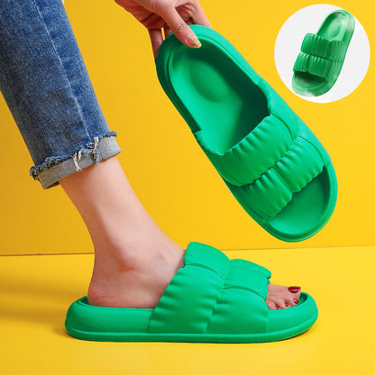 Women Home Shoes Bathroom Slippers Soft Sole Slides Summer Beach Shoes - Here2Save