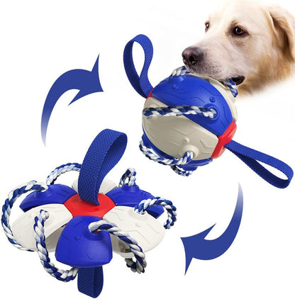 Interactive Dog Football Soccer Ball With Tabs Inflated Training Toy Outdoor Border Collie Balls Pet Products - Here2Save