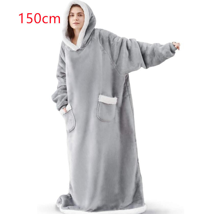 Winter TV Hoodie Blanket Winter Warm Home Clothes Women Men Oversized Pullover With Pockets - Here2Save